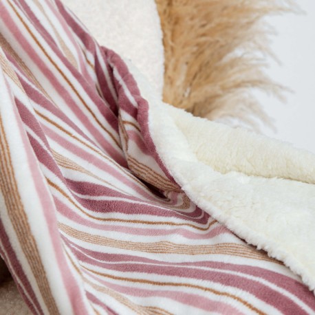 Manta sherpa Raya Calendula malva rosa