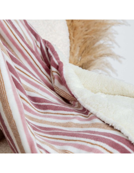 Manta sherpa Raya Calendula malva rosa