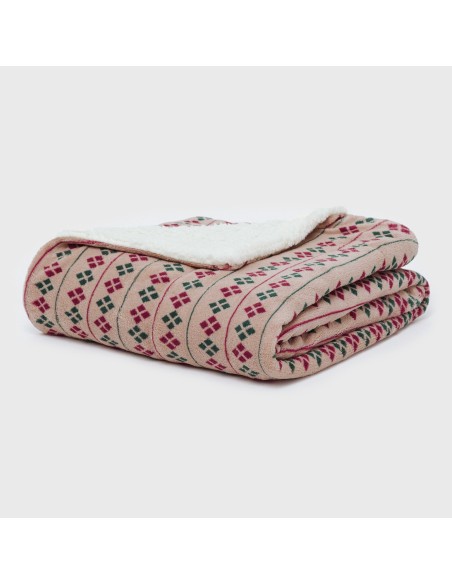 Manta sherpa Casimira burdeos