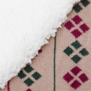 Manta sherpa Casimira burdeos 2