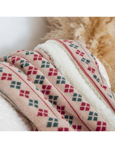 Manta sherpa Casimira burdeos