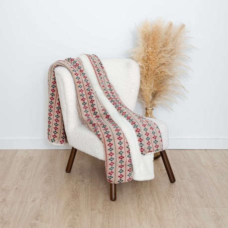 Manta sherpa Casimira burdeos