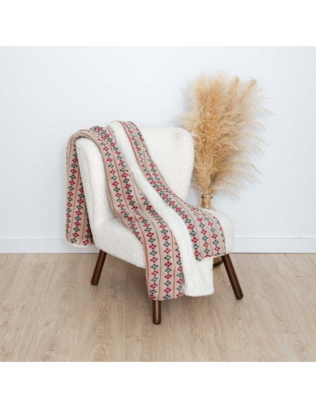 Manta sherpa Casimira burdeos