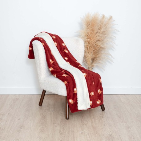 Manta sherpa Tatin burdeos