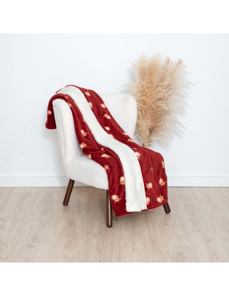 Manta sherpa Tatin burdeos