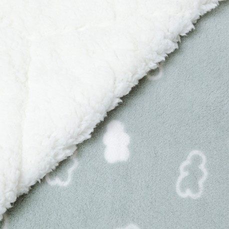 Manta sherpa Nube New verde tiffany