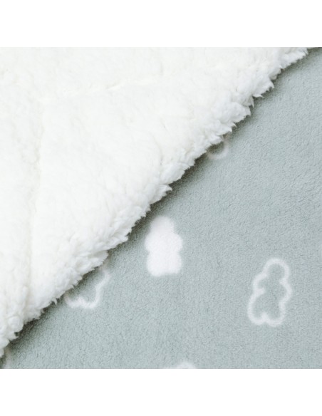 Manta sherpa Nube New verde tiffany