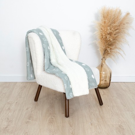 Manta sherpa Nube New verde tiffany