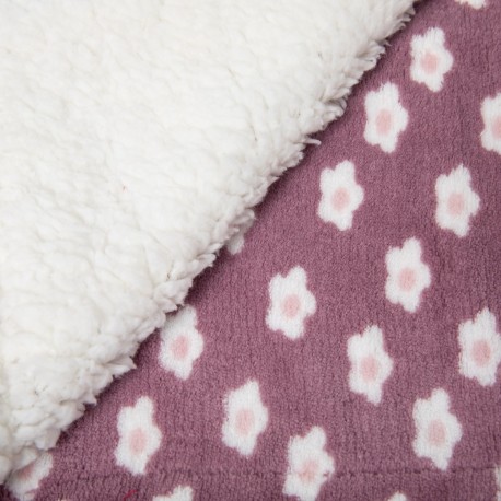 Manta sherpa Berta berenjena