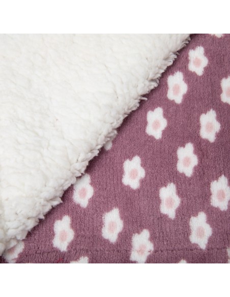 Manta sherpa Berta berenjena