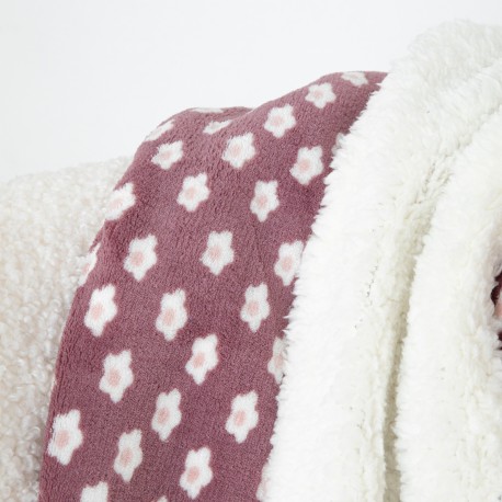 Manta sherpa Berta berenjena