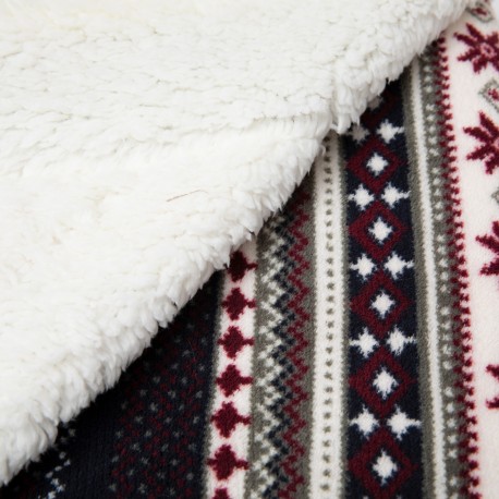 Manta sherpa Gaspar azul marino