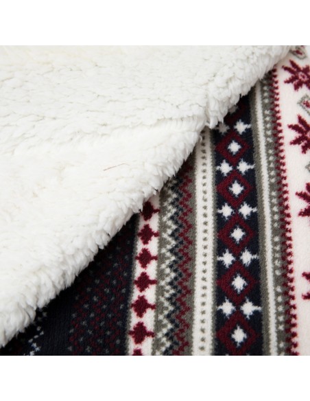 Manta sherpa Gaspar azul marino