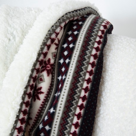 Manta sherpa Gaspar azul marino