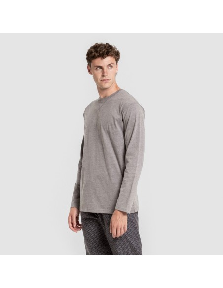 Pijama hombre franela Polo gris