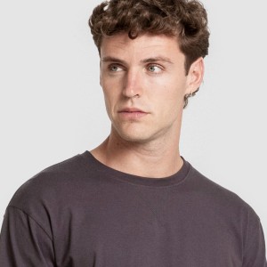 Pijama hombre franela Raya Derek gris marengo 2