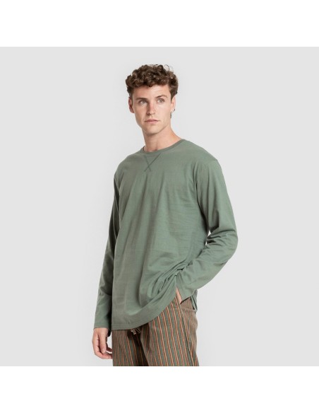 Pijama hombre franela Raya Vermont verde
