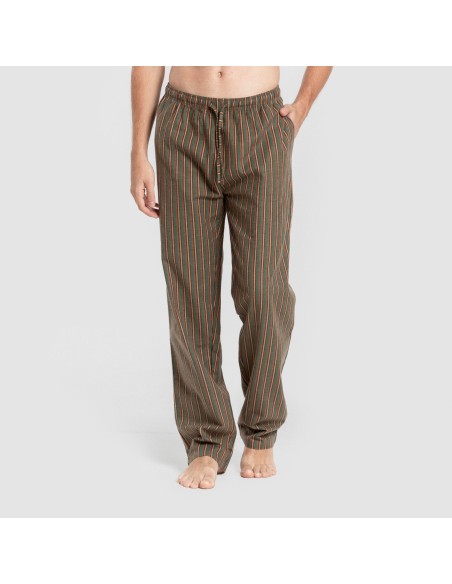 Pijama hombre franela Raya Vermont verde