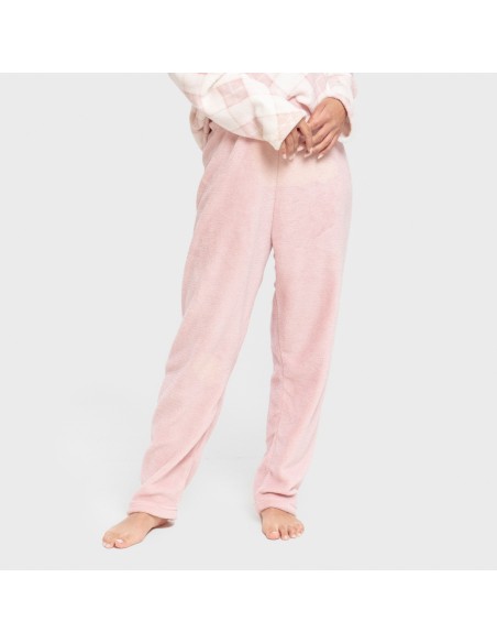Pijama coral Cuadro Guima rosa
