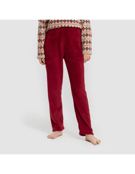 Pijama coral mujer Casimira burdeos