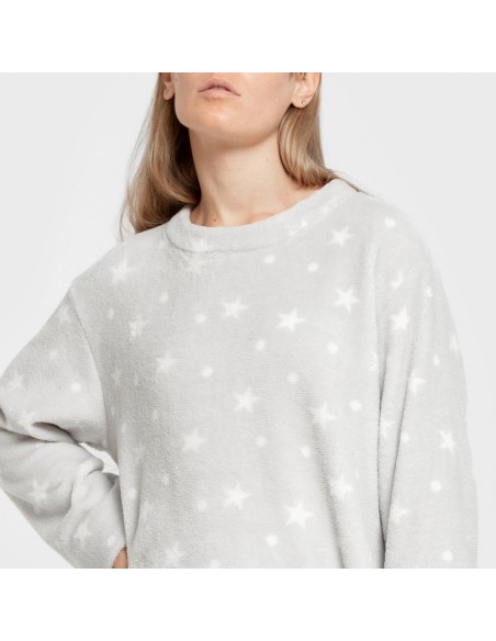 Pijama coral Cosmo gris perla