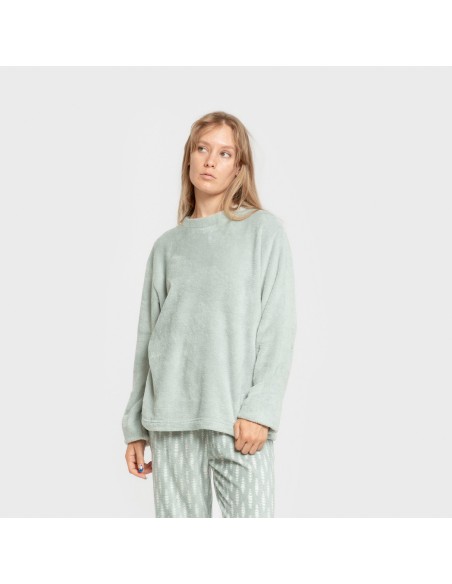 Pijama coral Espiga verde tiffany