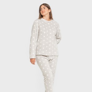 Pijama coral Vitalidad gris perla 2