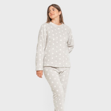 Pijama coral Vitalidad gris perla
