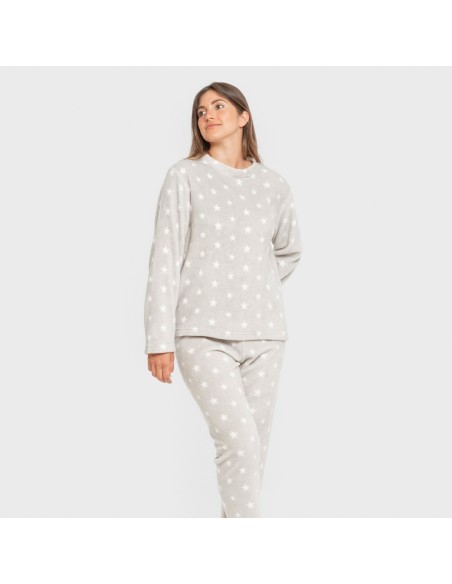 Pijama coral Vitalidad gris perla