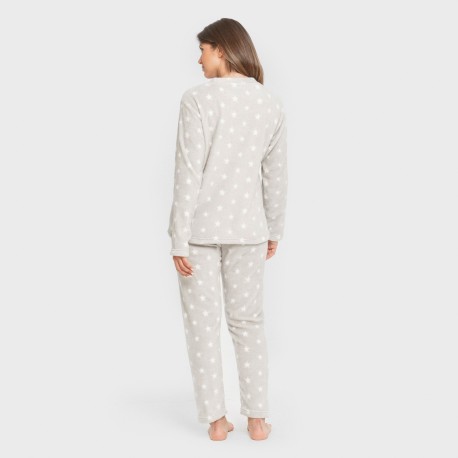 Pijama coral Vitalidad gris perla