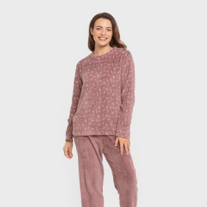 Pijama coral Mimi berenjena 2