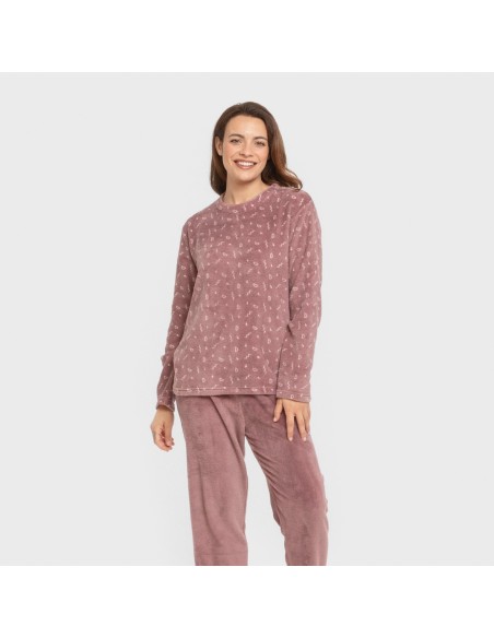 Pijama coral Mimi berenjena