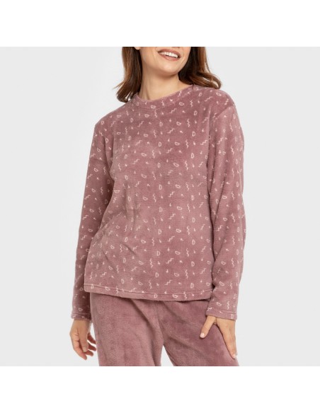 Pijama coral Mimi berenjena