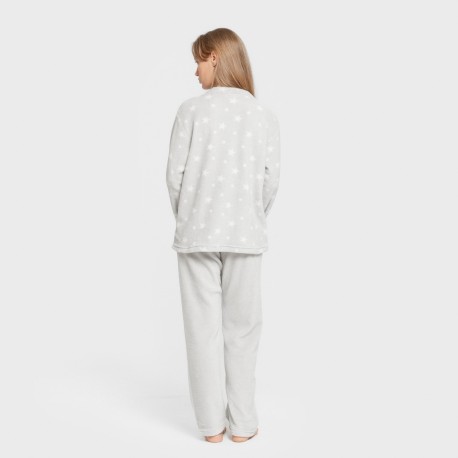 Pijama coral Cosmo gris perla