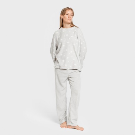 Pijama coral Cosmo gris perla