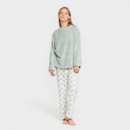 Pijama coral Etea verde tiffany