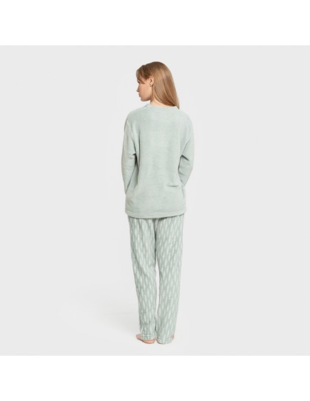 Pijama coral Espiga verde tiffany