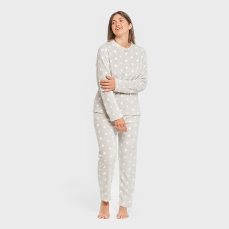 Pijama coral Vitalidad gris perla