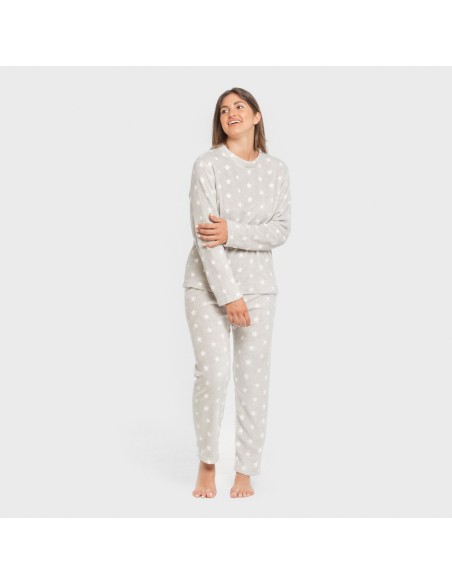 Pijama coral Vitalidad gris perla