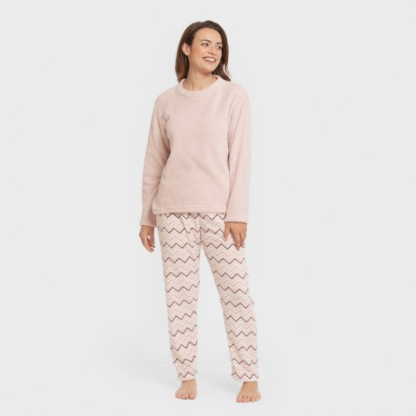 Pijama coral Kit rosa bebe