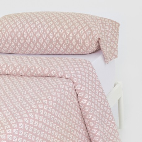 Funda nórdica algodón Zurich malva rosa