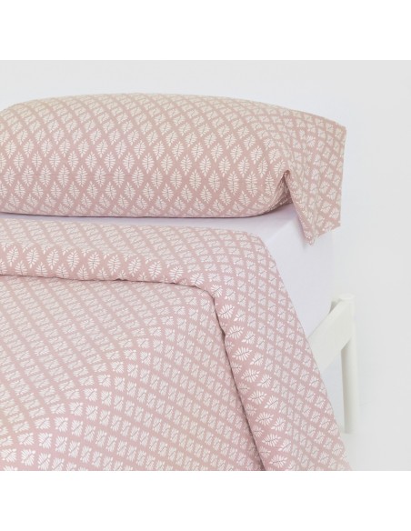 Funda nórdica algodón Zurich malva rosa