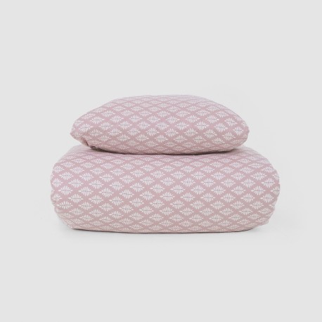 Funda nórdica algodón Zurich malva rosa