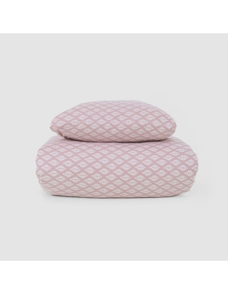 Funda nórdica algodón Zurich malva rosa