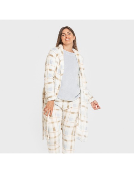 Bata coral Cuadro Noric celeste