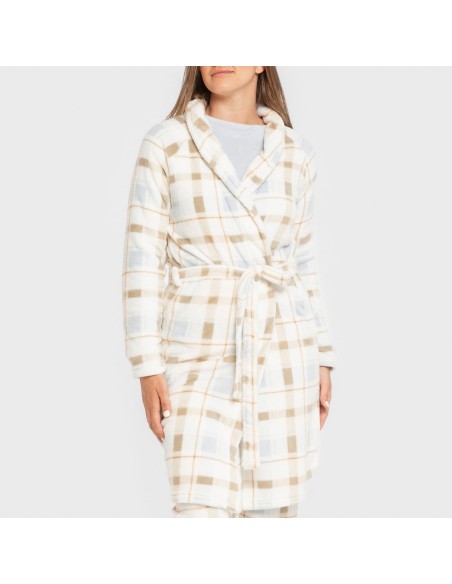 Bata coral Cuadro Noric celeste