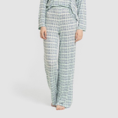 Pijama largo viscosa mujer Capricornio rosa