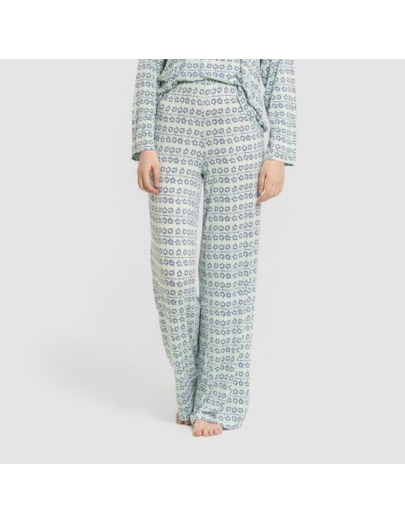 Pijama largo viscosa mujer Capricornio rosa