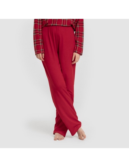 Pijama largo Secret mujer Cuadro Nicolas rojo Pijama largo Secret mujer Cuadro Nicolas rojo