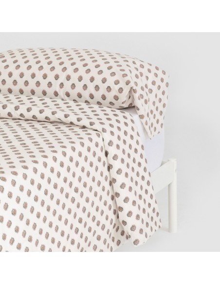 Funda nórdica algodón Elliane verde keike